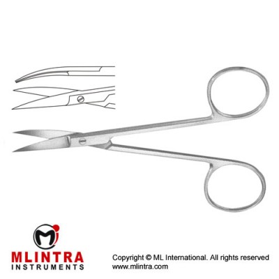 Cottle-Massing Plastic Surgery Scissor Curved - Blunt/Blunt Stainless Steel, 10.5 cm - 4 1/8"